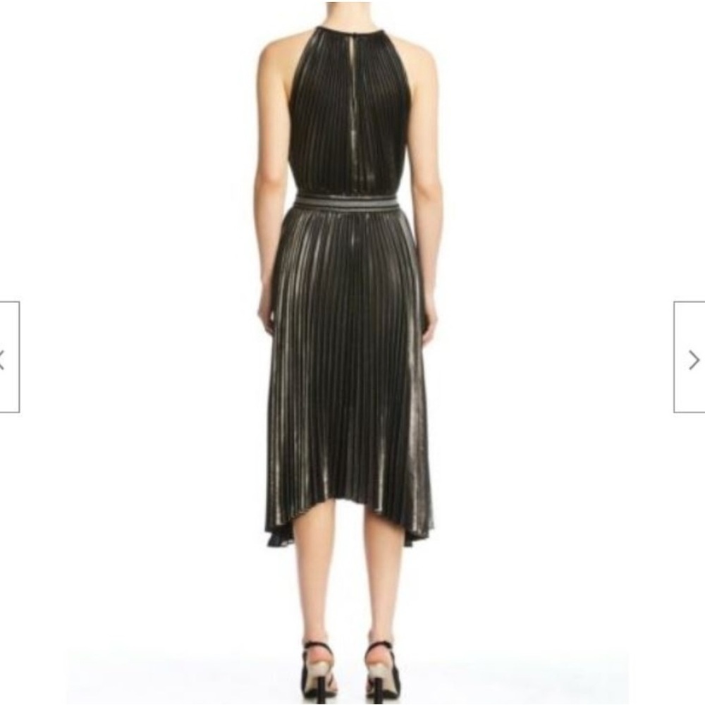 Bailey 44 | NWT Madison gunmetal Gray Metallic Pleated Swing Sleeveless Dress 2 - Picture 7 of 11